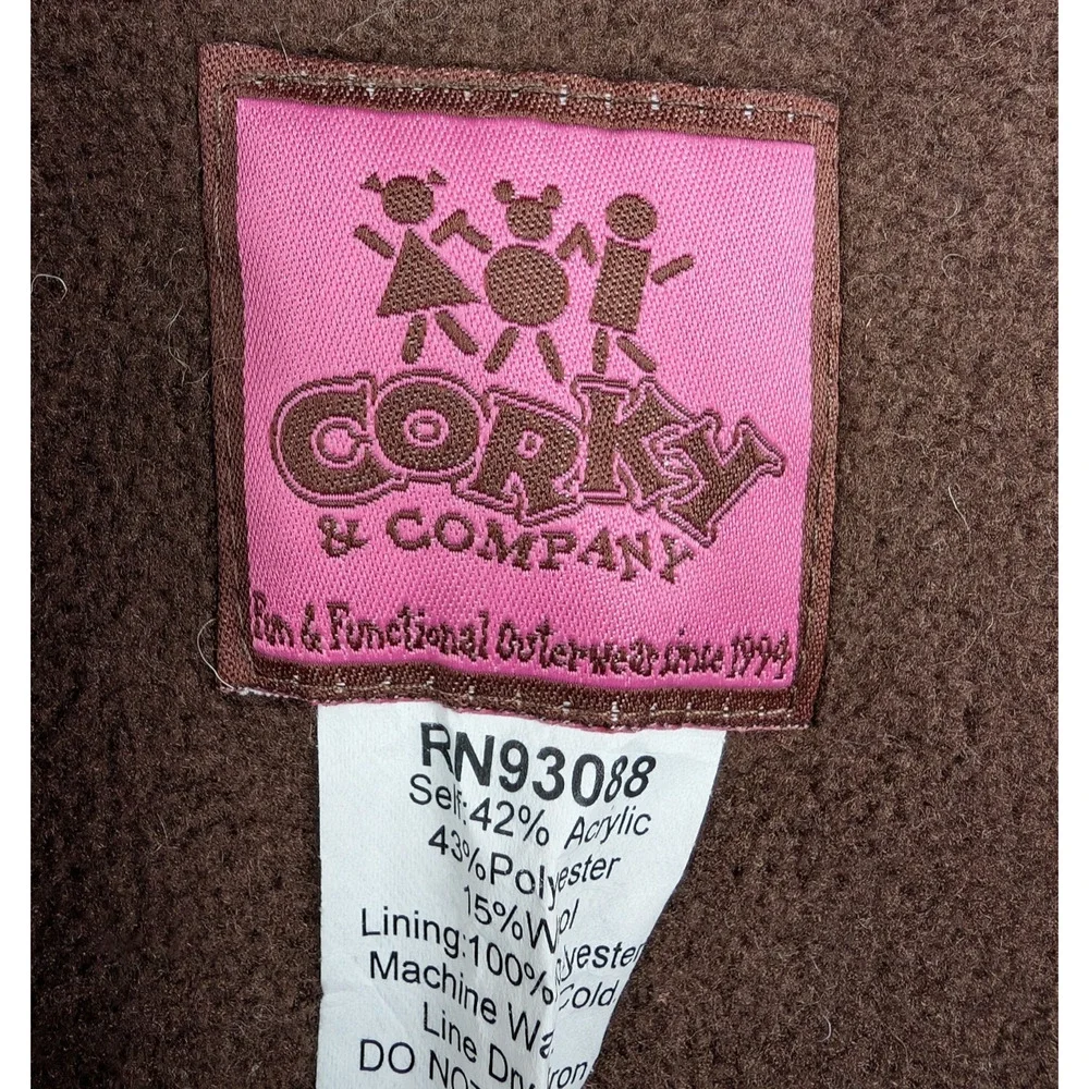 Corky & Company Coat Baby Girls 18M Wool Blend Swing Jacket Retro Avant Garde
